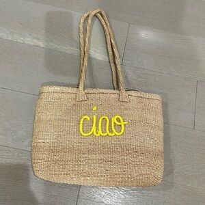 Kayu “ciao” straw tote